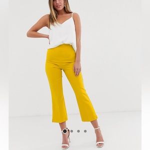 ASOS yellow flared pants
